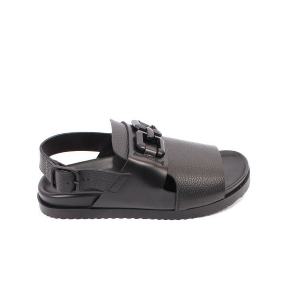 Mariano Paoletti 324a Black Leather Slides Men Comfort Sandals main image 8